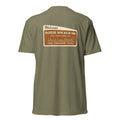 Hippie Hollow Tee — Military Green, back sign